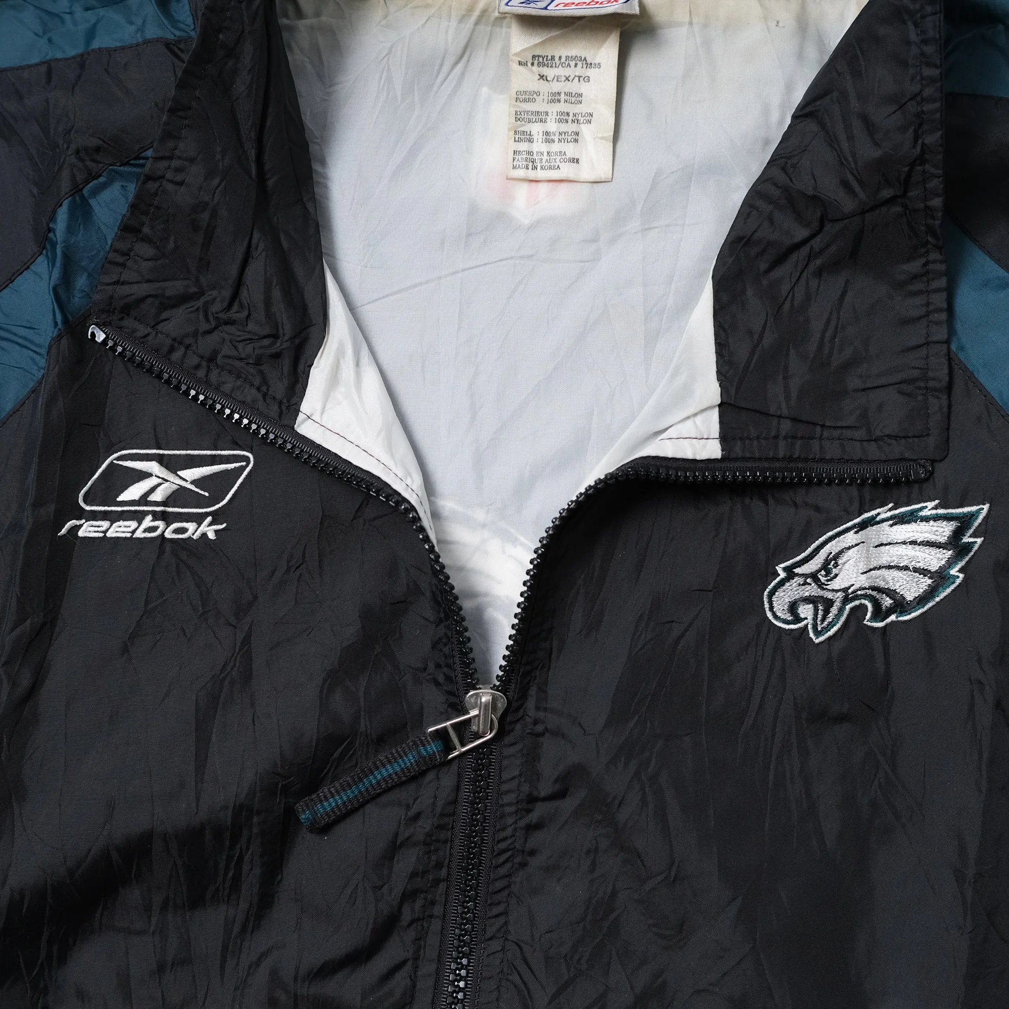 Vintage Reebok Philadelphia Eagles Track Jacket XLarge