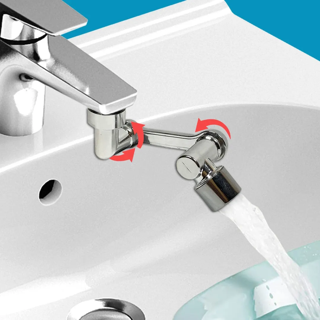 Wide Angle Swivel Splash Filter Faucet Extender