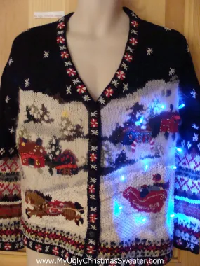 Winter Wonderland Funny Light Up Christmas Sweater