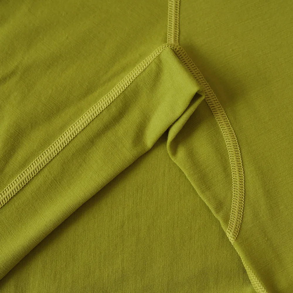 Womens 160 Merino Active Long Sleeve Crew (Lime)