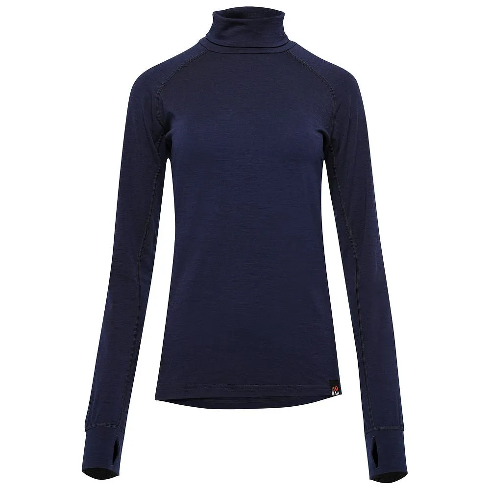 Womens 160 Merino Active Roll Neck (Navy)