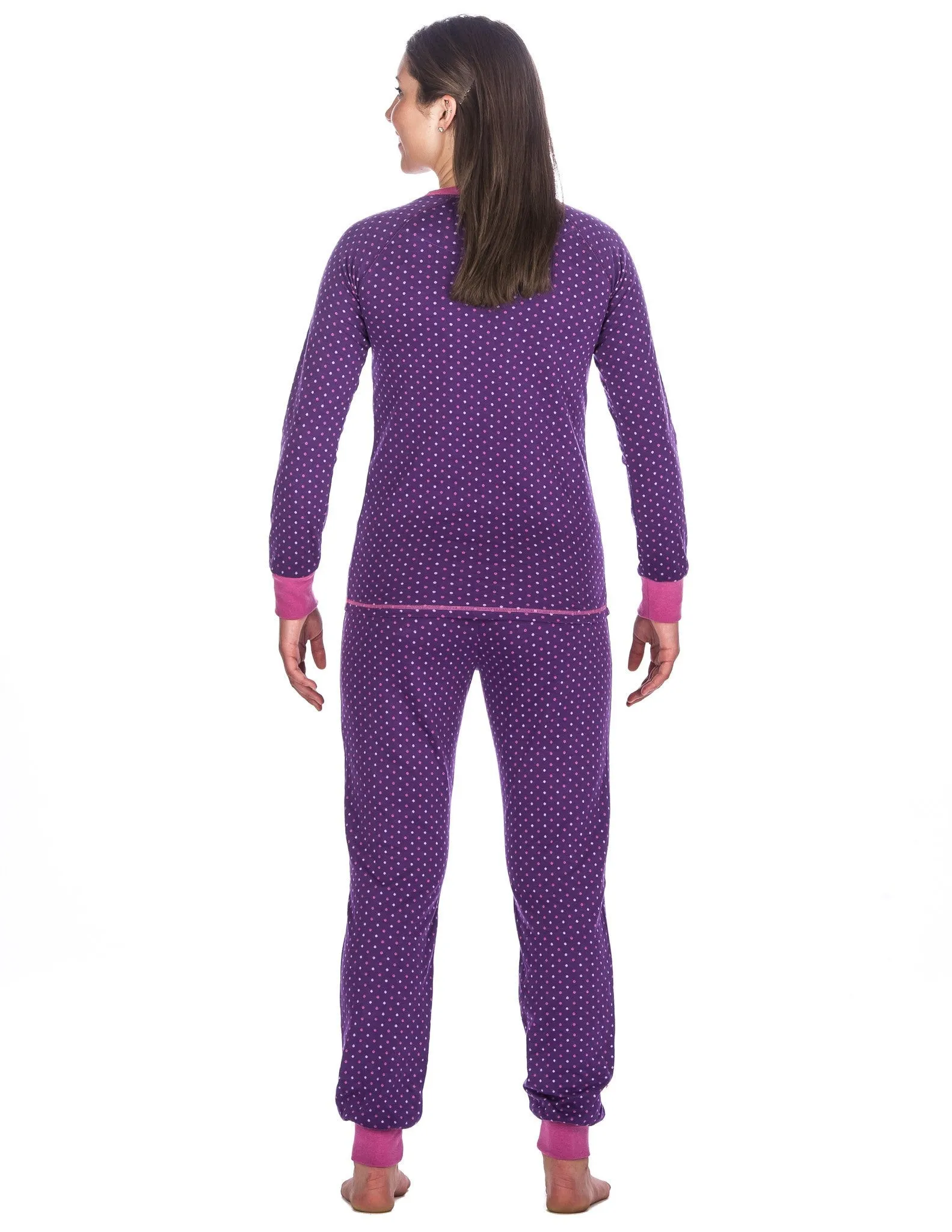 Women's Double Layer Knit Jersey Fitted Sleep Set