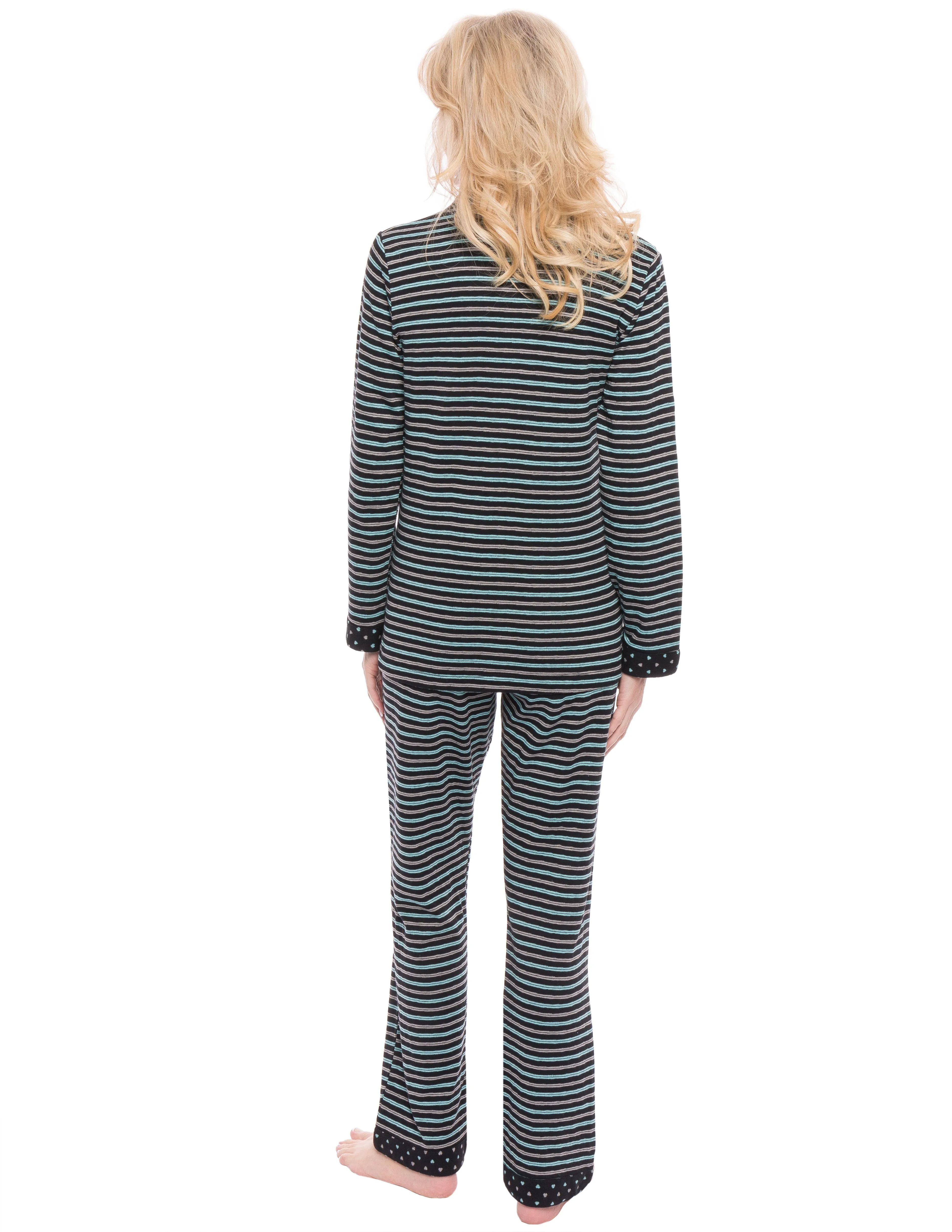 Women's Double Layer Knit Jersey Pajama Sleepwear Set