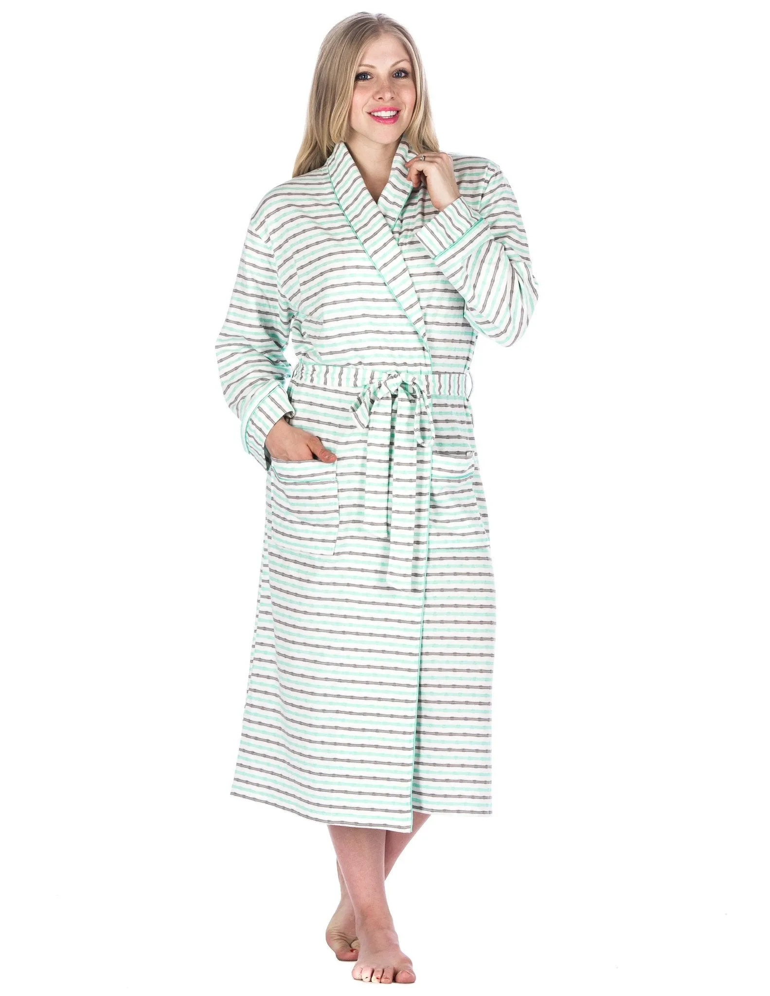 Women's Double Layer Knit Jersey Robe