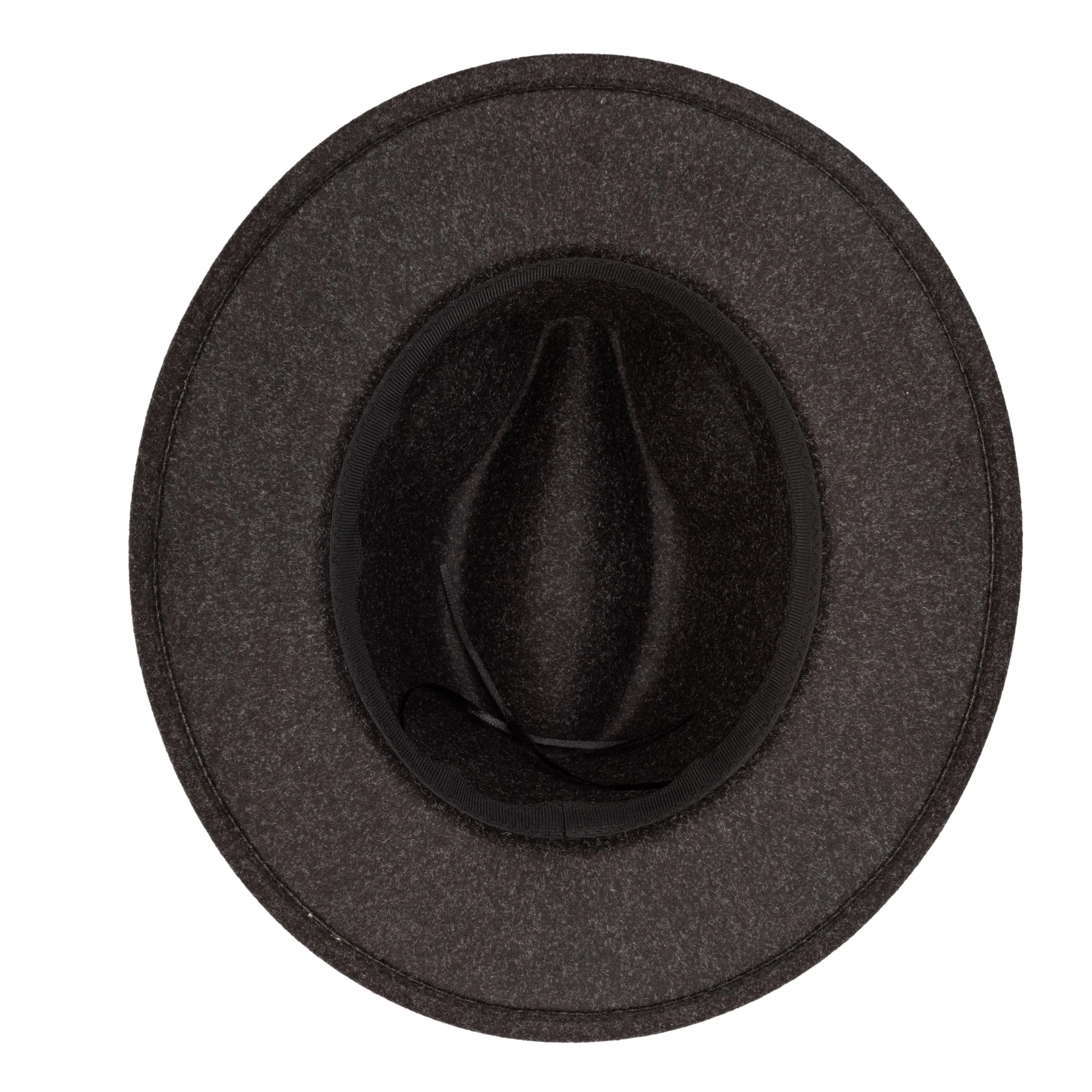 Women's Faux Felt Fedora with Leather Band