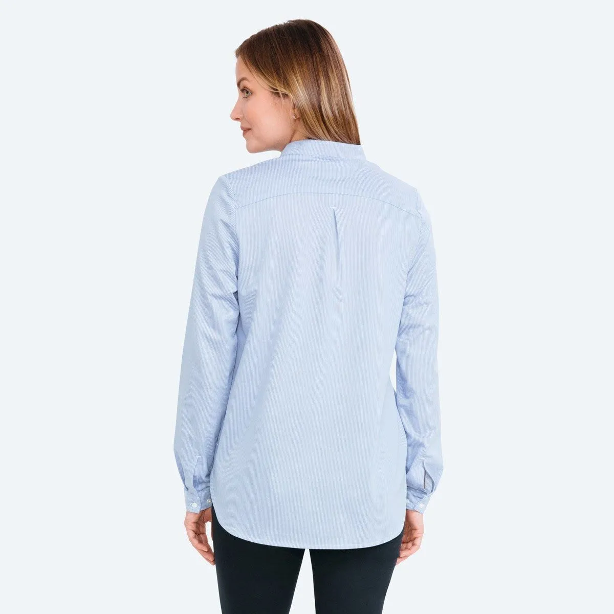 Women's Hybrid Popover - Blue Stripe