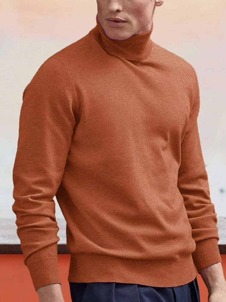 wool turtleneck bottoming sweater