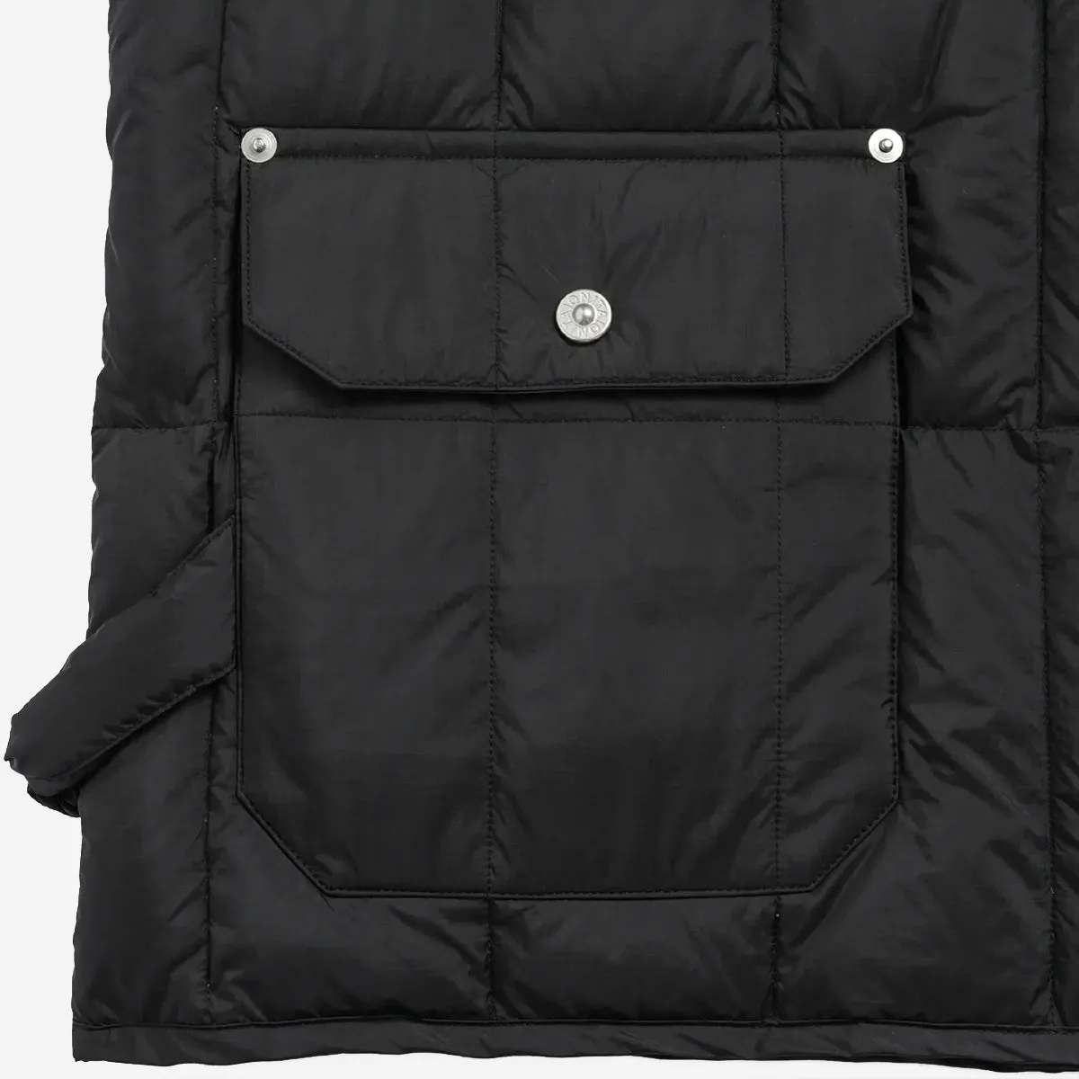 Work V-Neck Button Down Vest - Black