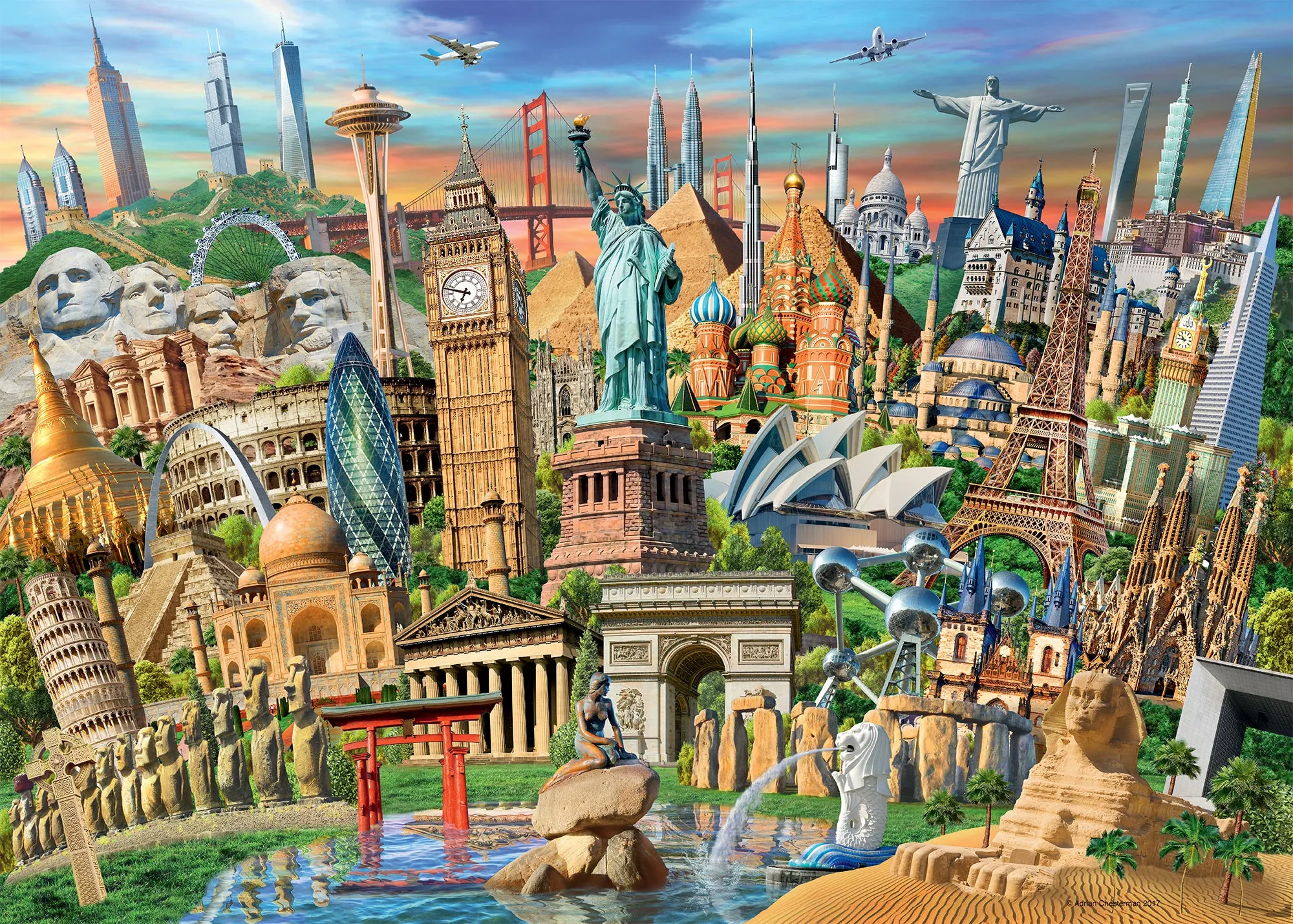 World Landmarks - 1000pc Puzzle