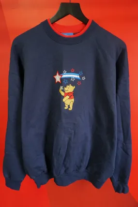 (XL) Vtg Patriotic Pooh Crewneck