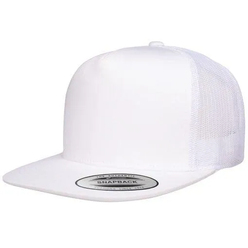 Yupoong 6006 Flat Billed Trucker Hat