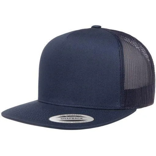 Yupoong 6006 Flat Billed Trucker Hat